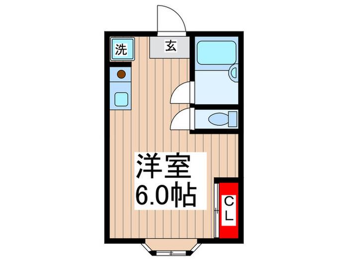 MERRY HOUSE(ワンルーム/1階)の間取り写真