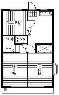 サングランデ浜(3DK/3階)の間取り写真