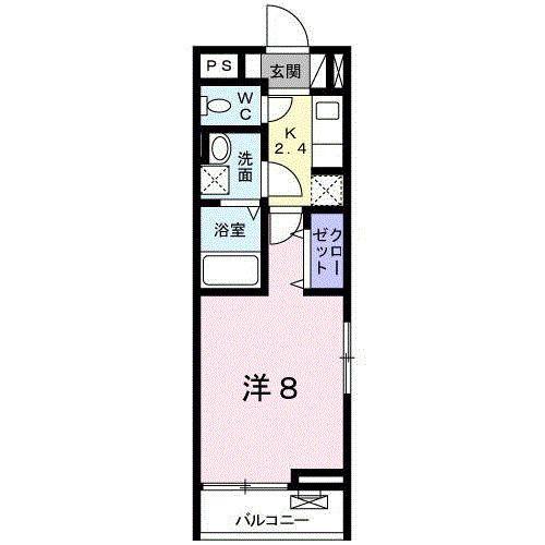 ラフレシール(1K/2階)の間取り写真