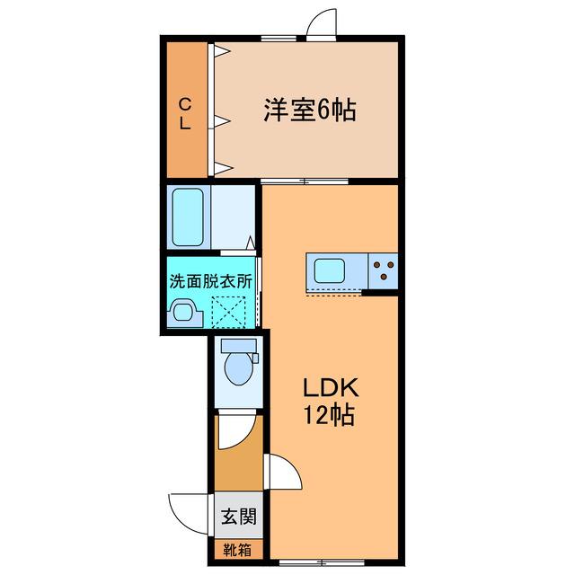 エマーブル(1LDK/1階)の間取り写真