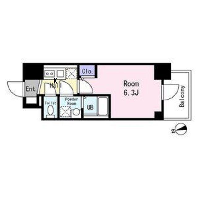 エスリード大阪NEXUS(1K/12階)の間取り写真