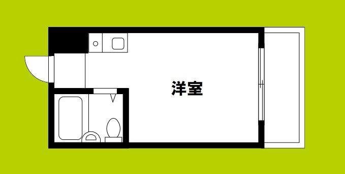 相川有明ハイツ(ワンルーム/3階)の間取り写真
