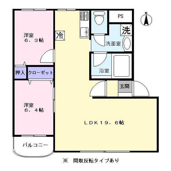 RO-LEX III(2LDK/2階)の間取り写真