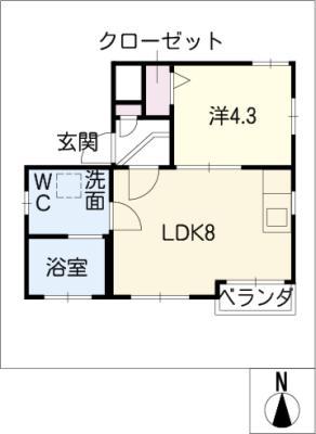 MAISON DE RUISSEAU(1LDK/3階)の間取り写真