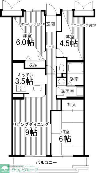 アーバン・ヒルズ21(3LDK/2階)の間取り写真