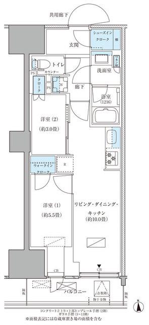 パークアクシス品川天王洲アイル(2LDK/7階)の間取り写真