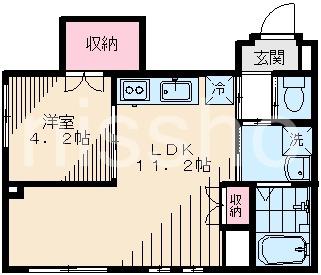 ミレア阿佐谷(1LDK/1階)の間取り写真