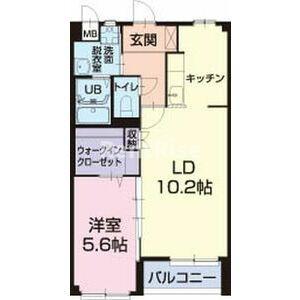 GIULIETTA(1LDK/2階)の間取り写真