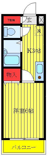 メゾン アッシュ テ ファミーユ(1K/3階)の間取り写真