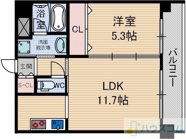 ボンヌレコルト(1LDK/2階)の間取り写真