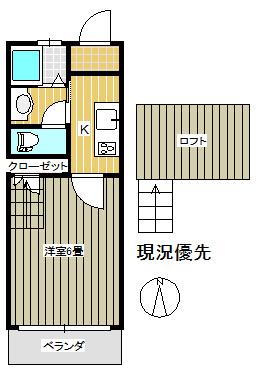 パークアベニュー(1K/3階)の間取り写真