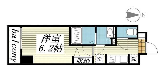 N-STAGE HACHIOJI II(1K/8階)の間取り写真