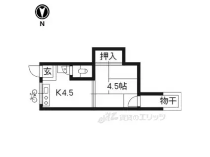 岡田アパート(1K/1階)の間取り写真