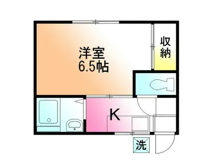 ヒルサイドハイツ(1K/1階)の間取り写真