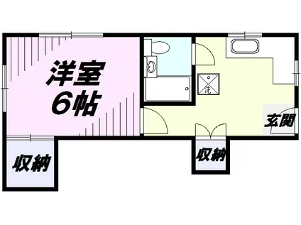 渡辺ハイツ(1K/1階)の間取り写真