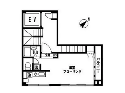 スペランサ白金台(ワンルーム/5階)の間取り写真