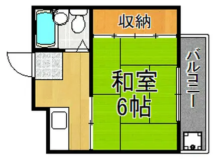 伊丹KRマンション(1K/4階)の間取り写真