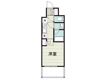 ハーモニーレジデンス川崎002(1K/2階)の間取り写真
