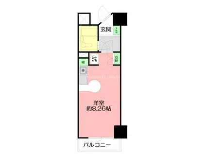 ペルソナージュ横浜(ワンルーム/2階)の間取り写真