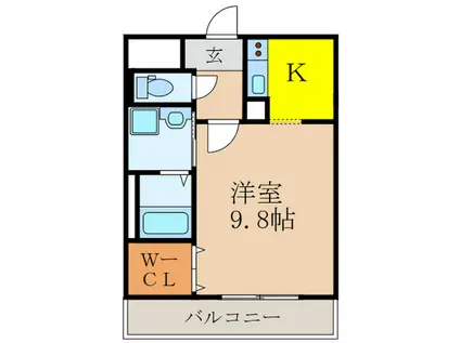 ICUBE新大阪東(1K/3階)の間取り写真