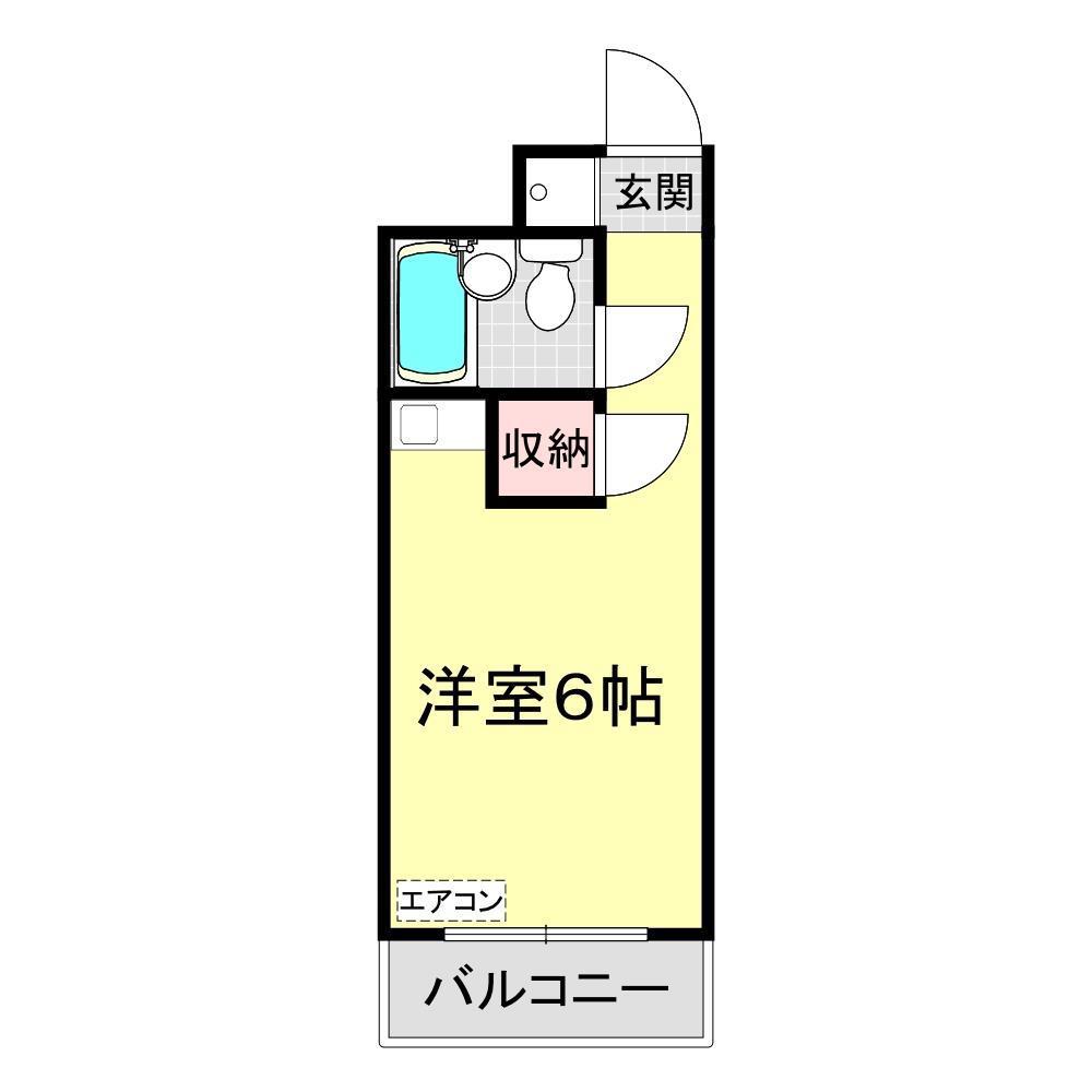 東京アーストンマンションNO.1(ワンルーム/2階)の間取り写真