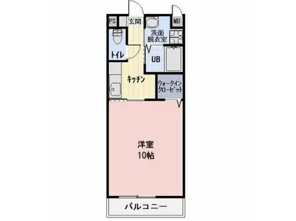 AMENITY HILLS(1K/1階)の間取り写真