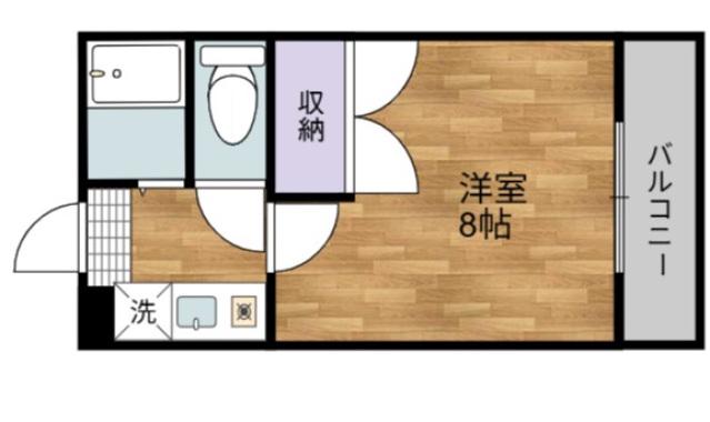 ステイタスオブ大野(1K/2階)の間取り写真