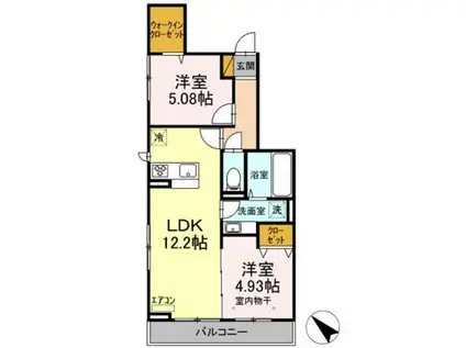 フジヴェール 七番館(2LDK/1階)の間取り写真