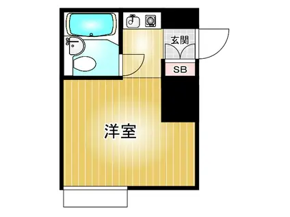 パリーマンション(ワンルーム/3階)の間取り写真