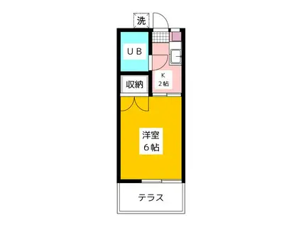 アネックス桂(1K/1階)の間取り写真