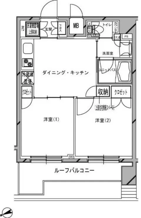 ルーブル仲六郷弐番館 6階階 間取り