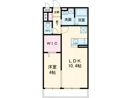 グランドソレーユ(1LDK/2階)の間取り写真