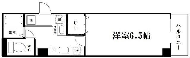 アクティ北堀江(1K/1階)の間取り写真