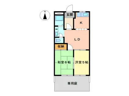 サンガーデンみやび(2LDK/1階)の間取り写真