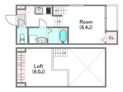 MODERN PALAZZO 西諫早駅(1SK/1階)の間取り写真