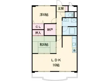 フロールI(2SLDK/2階)の間取り写真