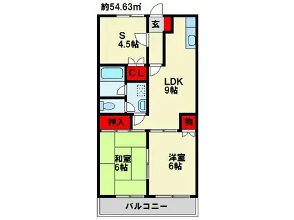 高友森下(2SLDK/2階)の間取り写真