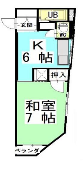 サンコーポ医大(1K/4階)の間取り写真