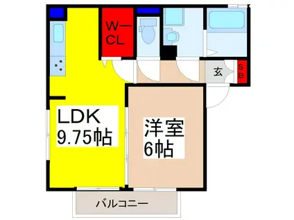 T-ROOM(1LDK/1階)の間取り写真