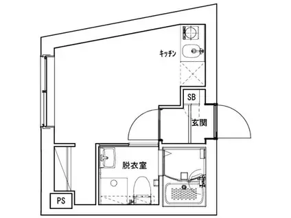 LUDENS椎名町(ワンルーム/4階)の間取り写真