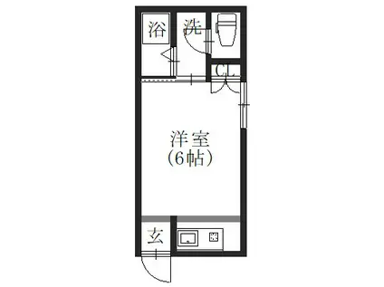 SAGANOSOU(ワンルーム/2階)の間取り写真