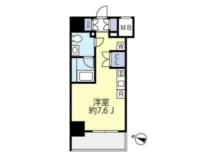 クラリッサ大通公園(ワンルーム/7階)の間取り写真