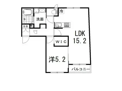 アフェクション丸尾(1LDK/1階)の間取り写真