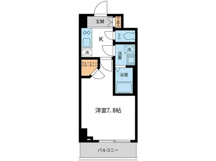 プライムアーバン住吉II(1K/9階)の間取り写真