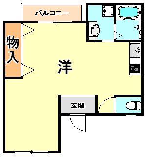 プチシャトーあけぼの(ワンルーム/2階)の間取り写真