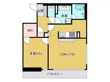 VIA定禅寺(1LDK/5階)の間取り写真