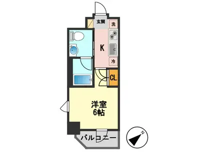 BPRレジデンス青砥(1K/8階)の間取り写真