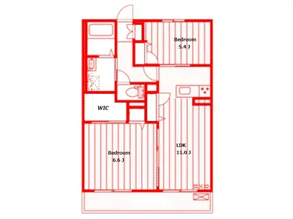 AKARKUIL (2LDK/3階)の間取り写真
