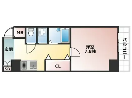 サムティ松屋町(1K/5階)の間取り写真
