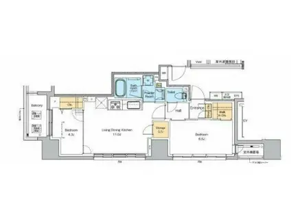 マークス横浜戸部(2LDK/8階)の間取り写真